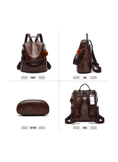 Generic Anti-theft Casual Shoulder Backpack Coffee  - Image 2