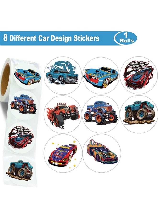 Hohamn 600Pcs Monster Truck And Race Car Stickers For Kids 1.5 Inch Car Stickers For Kids Boys Race Car Party Favors Birthday Decoration Supplies Reward Stickers - Image 3