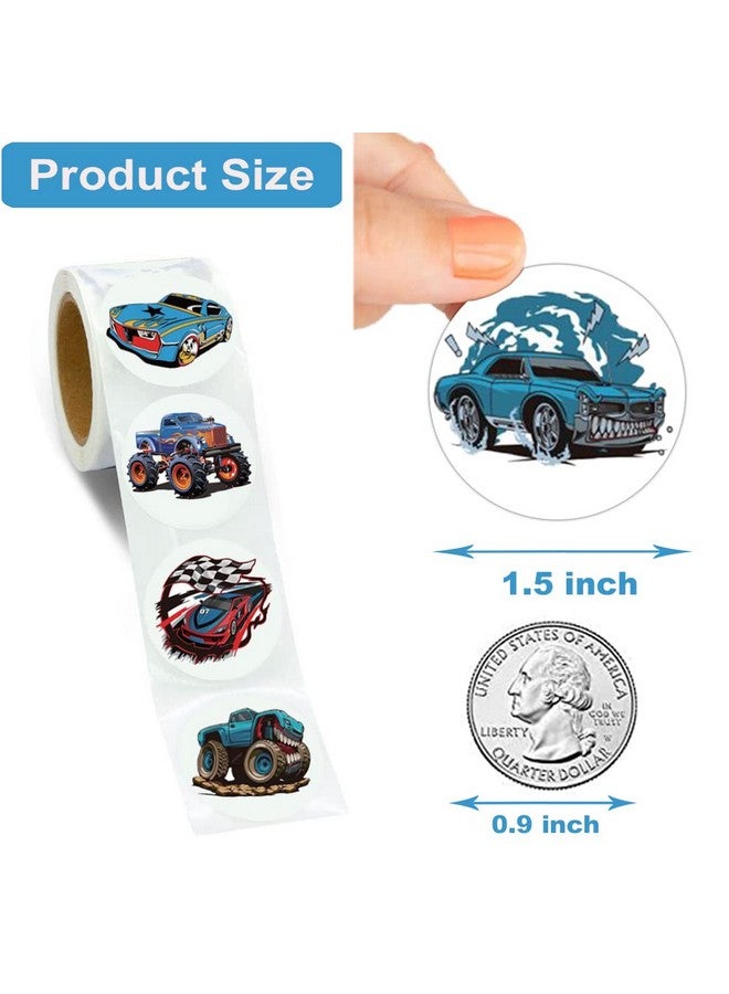 Hohamn 600Pcs Monster Truck And Race Car Stickers For Kids 1.5 Inch Car Stickers For Kids Boys Race Car Party Favors Birthday Decoration Supplies Reward Stickers - Image 4