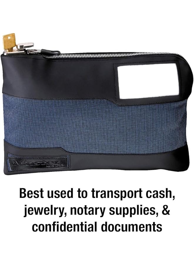 Master Lock Money Bag With Key Lock And Zipper For Cash 11 1 2 In. Long Locking Portable Travel Money Pouch Protects Passports Valuables 7120D - Image 3