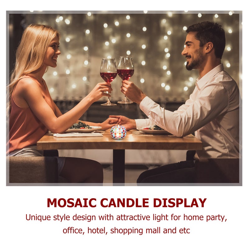 Candle Holder Colorful Glass Table Candlestick Household Decoration - Image 5