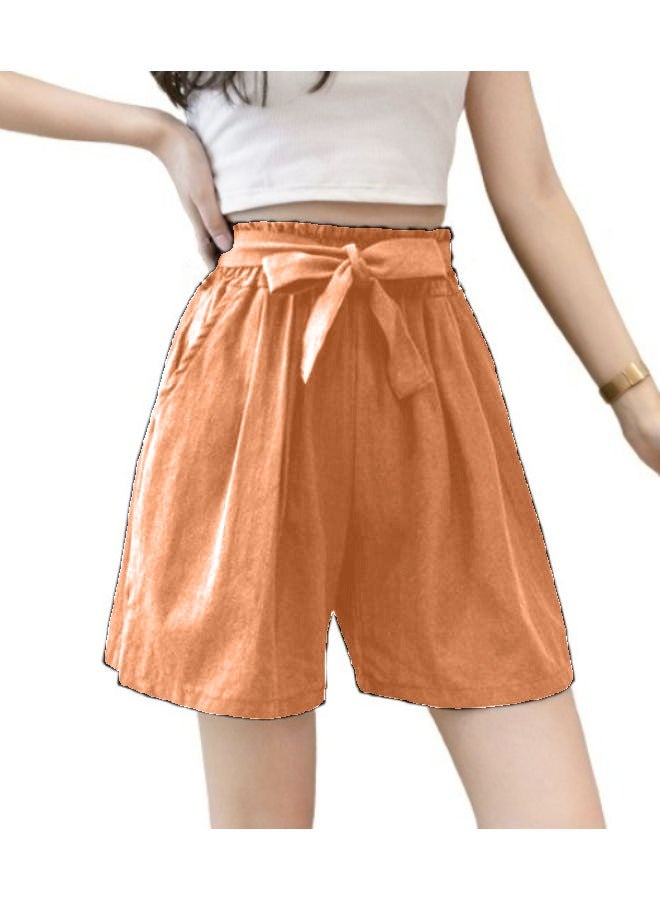 Women's Elastic Waist Casual Summer Shorts with Pockets KU266  - Image 1