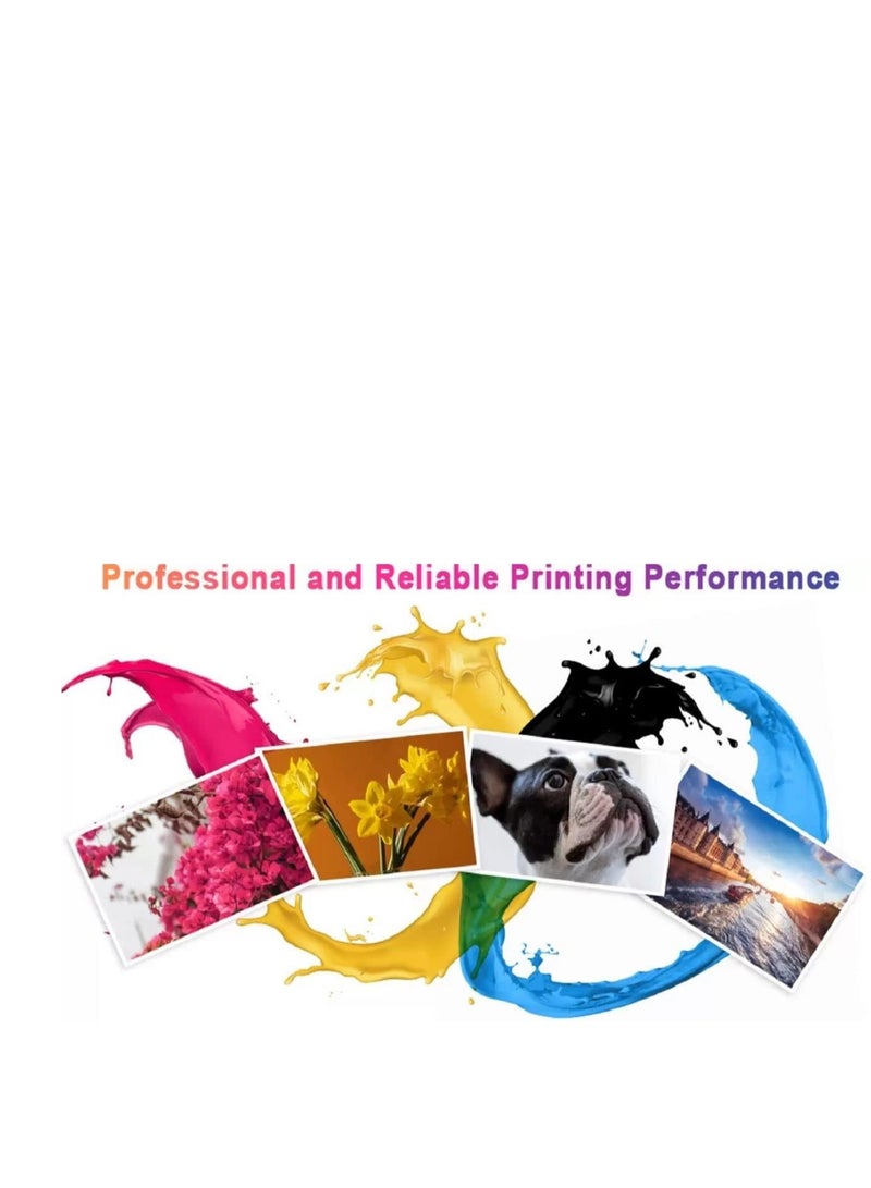 Office Maker 4-Piece Ink Colour For HP Printer Multicolour Model Number : GT 53 XL Black GT 52 C/M/Y Refill ink - Image 2