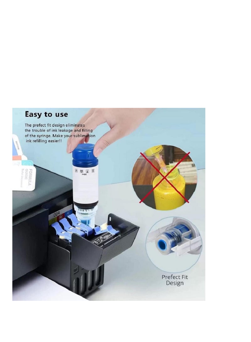 Office Maker 4-Piece Ink Colour For HP Printer Multicolour Model Number : GT 53 XL Black GT 52 C/M/Y Refill ink - Image 3