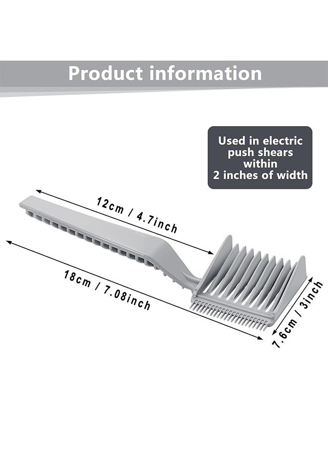 2PCS Men's Gradient Hairstyle Comb, Hair Fade Tool, Curved Positioning Comb, Flat Top Guide Comb, Barber Fade Comb Curved, Flat Top Hair Cutting Comb For Travel, Home, Barber Hairdressing Hair