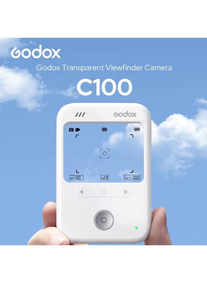 جودوكس كاميرا Godox C100 صغيرة محمولة بتقنية CCD ذات عدسة رؤية شفافة، بسعة تخزين موسعة 128 جيجابايت لتصوير الأفلام وفيديوهات مدونات الفيديو. - Image 1