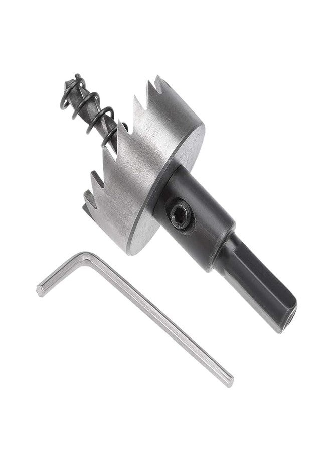 UPTODATETOOLS 30mm HSS Hole Saw Drill Bit Set, High Speed Steel Hole Saw Cutting Kit, Compatible with Metal, Plastic, Ideal for Locks, Knobs Installation, Desks, Wood, Aluminum, Alloy, Plastic Sheet - Image 1