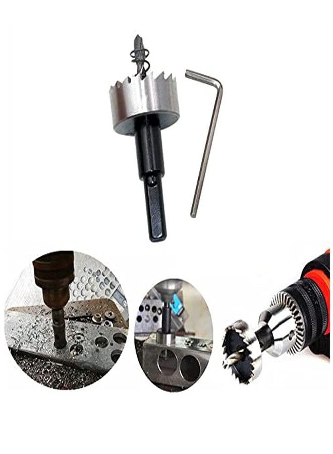 UPTODATETOOLS 30mm HSS Hole Saw Drill Bit Set, High Speed Steel Hole Saw Cutting Kit, Compatible with Metal, Plastic, Ideal for Locks, Knobs Installation, Desks, Wood, Aluminum, Alloy, Plastic Sheet - Image 5
