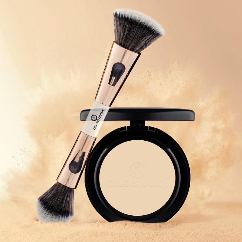 COLORS QUEEN Colors Queen 4 in 1 Multifunctional Makeup Brush Set with Foundation Brush Powder Brush Eyeshadow Blending Brush  Flat Brush  Feathery Soft Bristles Makeup Brushes for Women - Image 5