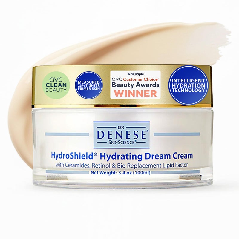 Dr. Denese HydroShield Dream Cream 3.4 oz â€“ Advanced Moisturizer with Retinol, Peptides and Ceramides for Smooth Radiant Skin, Improved Elasticity and Deep Hydration â€“ Doctor Developed, Cruelty Free - Image 1