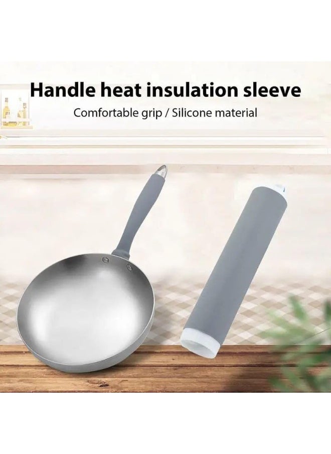Silicone pan handle cover, heat resistant up to 230 degrees, flexible, non-slip grip, suitable for pots and pans, easy to clean, dishwasher safe, imported W