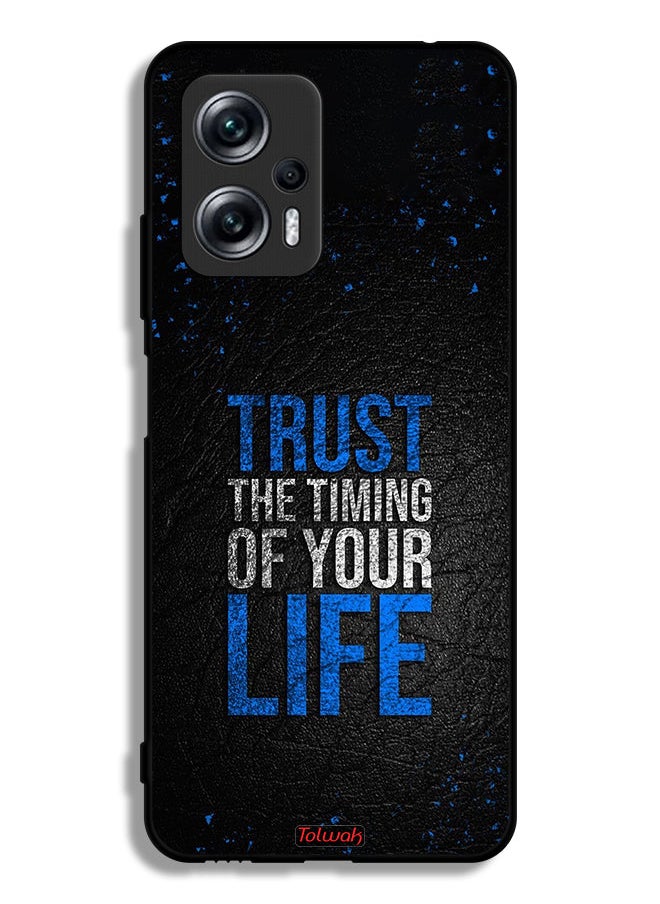 Tolwak - Xiaomi Redmi Note 11T Pro 5G Protective Case Cover Trust The Timing Of Your Life - Image 1