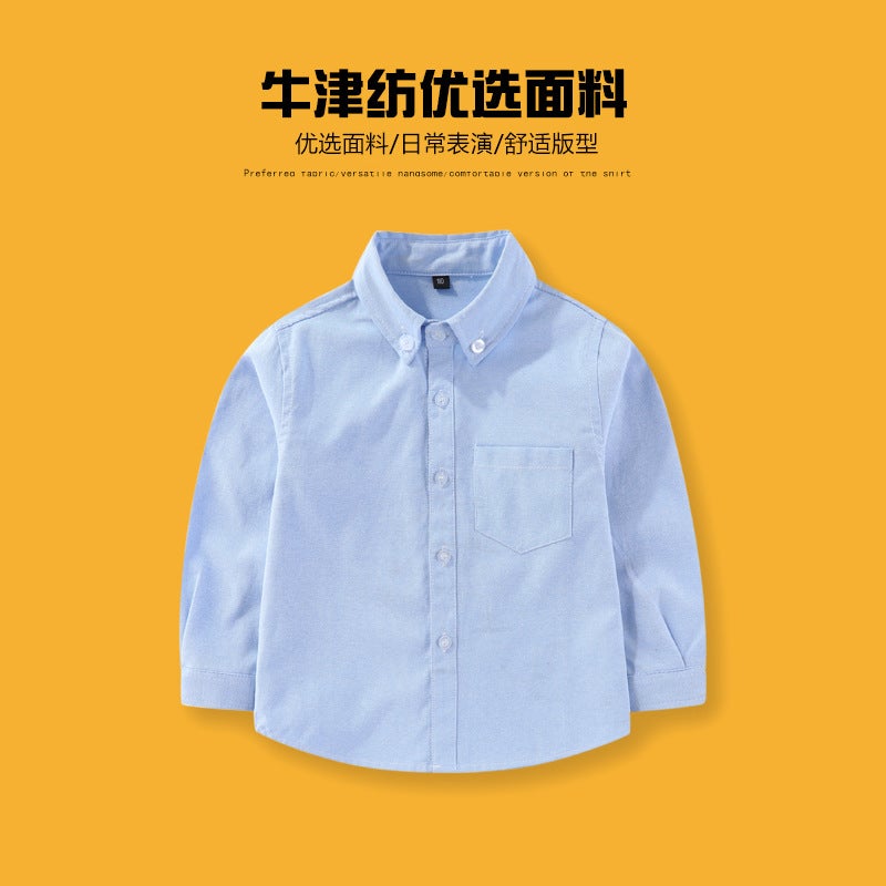 Boys' Long-Sleeved Oxford Shirt – Soft Cotton Casual Wear for Kids 3-8 Years - Image 4