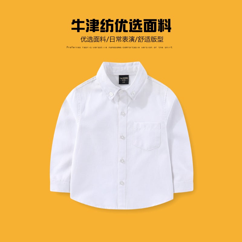 Boys' Long-Sleeved Oxford Shirt – Soft Cotton Casual Wear for Kids 3-8 Years - Image 3