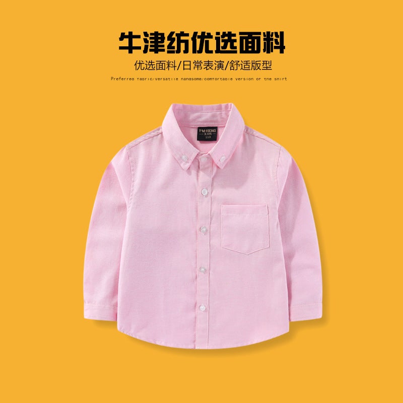 Boys' Long-Sleeved Oxford Shirt – Soft Cotton Casual Wear for Kids 3-8 Years - Image 5