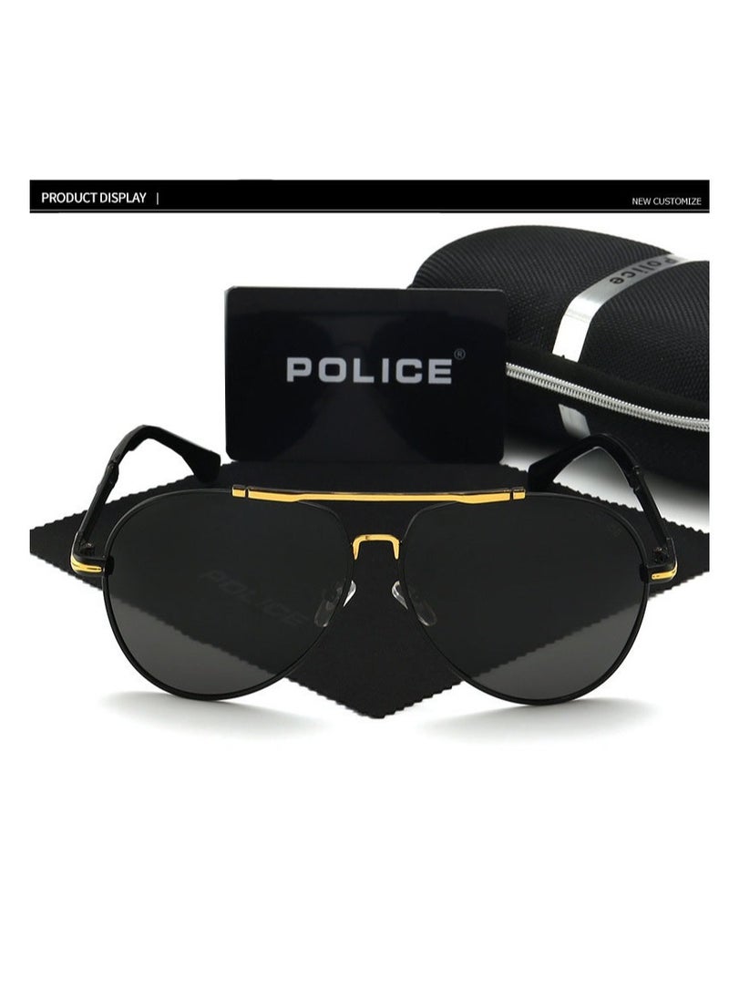 Men's Polarized Aviator Sunglasses  UV400 Driving & Outdoor Lens with Anti-Glare Frame