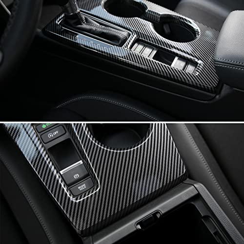 CKE for 11th Gen Civic with CVT Compatible with Honda Civic 2025 2024 2023 2022 Accessories Car Center Console Cover Gears Gear Panel Gear Shift Knob Cover Trims -Carbon Fiber Style - Image 5