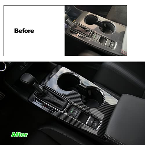 CKE for 11th Gen Civic with CVT Compatible with Honda Civic 2025 2024 2023 2022 Accessories Car Center Console Cover Gears Gear Panel Gear Shift Knob Cover Trims -Carbon Fiber Style - Image 3
