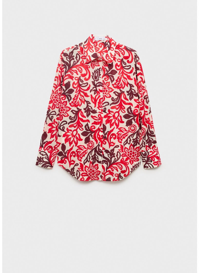 MANGO Printed Cotton Shirt  - Image 5