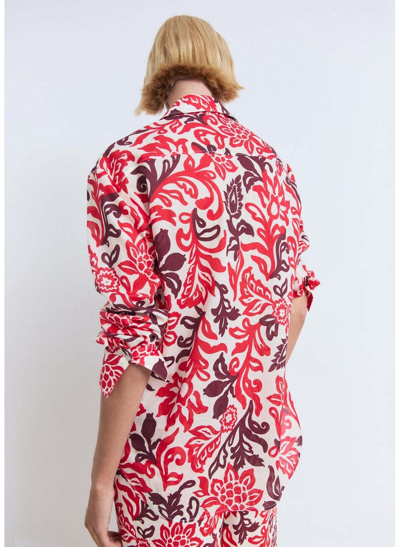 MANGO Printed Cotton Shirt  - Image 2