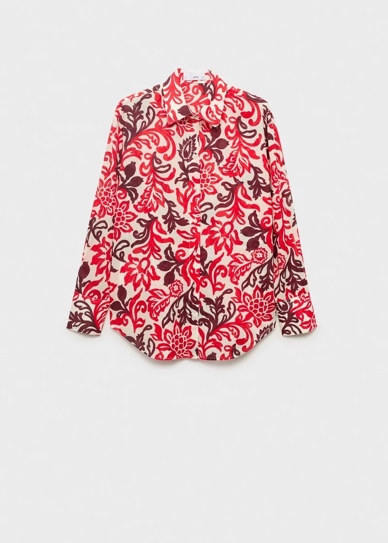 MANGO  Printed Cotton Shirt for Women | Best Price UAE