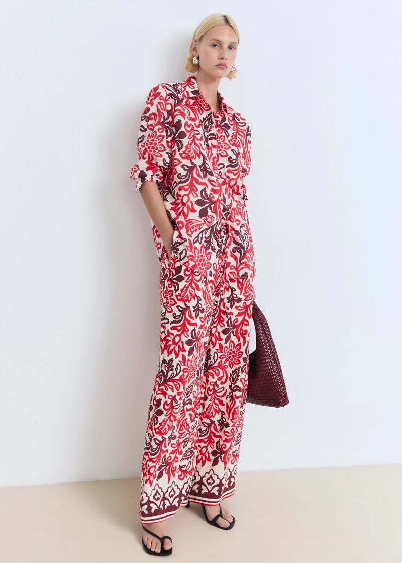 MANGO  Printed Cotton Shirt for Women | Best Price UAE