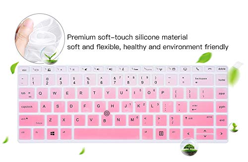 imComor Keyboard Skin Cover for HP Elitebook 840 G5 & 840 G6 14" Notebook, HP Elitebook 745 G5 & 745 G6 14/HP ZBook 14U G5 Keyboard Protector Protective Skin, Gradual Pink (NOT Fit EliteBook 840 845 G7 G8) - Image 4