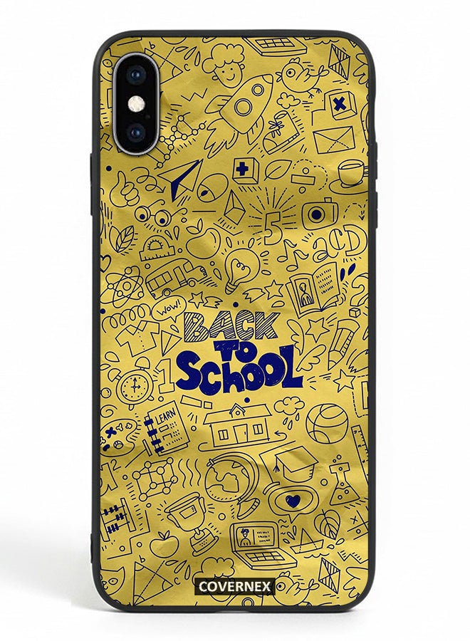 Covernex Apple iPhone X Protective Case Cover Printed Featuring Doodle Art Back To School - Image 2