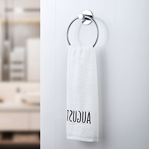 GERUIKE Adhesive Towel Ring Self Adhesive Hand Towel Ring Stainless Steel Rustproof Bathroom Towel Holder Wall Mount - Image 2
