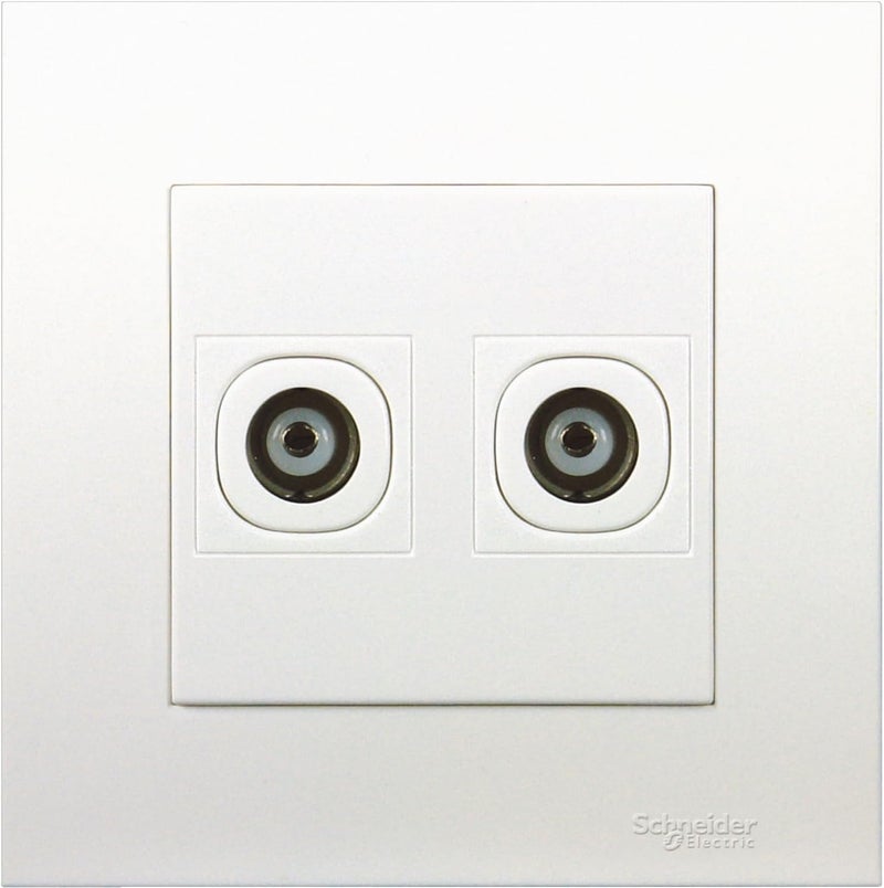 Schneider Electric Vivace 2Gang TV Coaxial Outlet