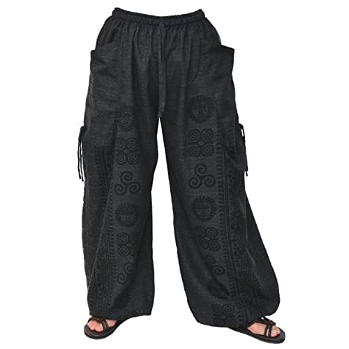 Siamrose Casual Yoga Harem Pants Men Women Baggy Lounge Trousers, 2 Pockets Adjustable Length Gray - Image 1