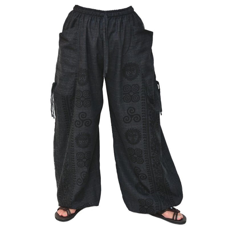 Siamrose Casual Yoga Harem Pants Men Women Baggy Lounge Trousers, 2 Pockets Adjustable Length Gray - Image 3