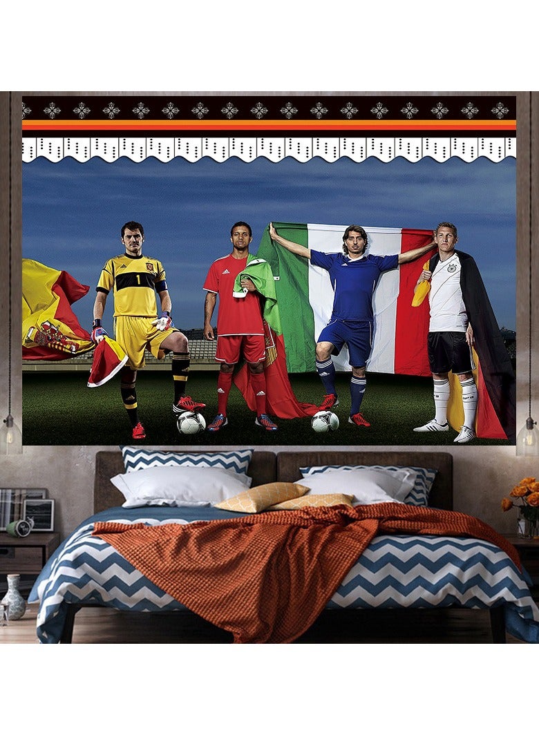EBMINI New Football Star Background Fabric 