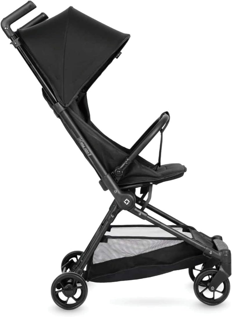 QPlay Mega Pro Stroller, Lightweight Foldable Baby Stroller for Travel with Basket, Easy Fold, Adjustable Canopy, 5-Point Harness, Reclinable Seat, Cabin Size, Linked Brake, 0M-4Y Age- Black - Image 4