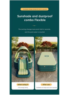 GT-Wheel Inflatable Swimming Pool with Water Slide Inflatable Bouncy Castle Water Pool with Awning  - Image 3