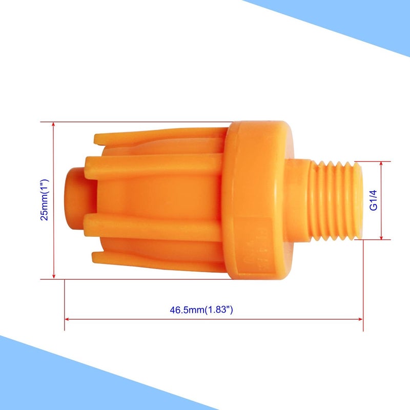 Aopin ABS Wind Nozzle - G1/4 Male, Flat Orifice, 4 Pcs for Compressed Air Machine, Dust Removal & Air Drying - Image 2