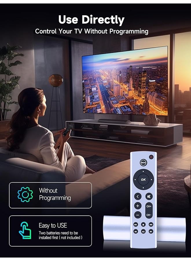 erorex - Universal Replacement Remotefor Tv 4K Tv Box Gen 1 2 3 4 Tv Hd A1469 A1378 A1218 A2843 A2737 A2169 A1842 A1625 A1427 With Voice Control Button No Voice And Siri Function） - Image 1