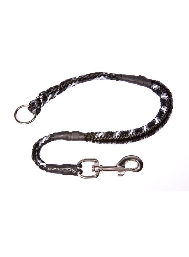 EzyDog Mongrel Bungee Dog Leash Rope Extension - 24 Inch Shock-Aborbing Leash - Works with The Mongrel Leash (Sold Separately) - Use Two for a Tangle-Free Double Dog Leash (Black) - Image 1
