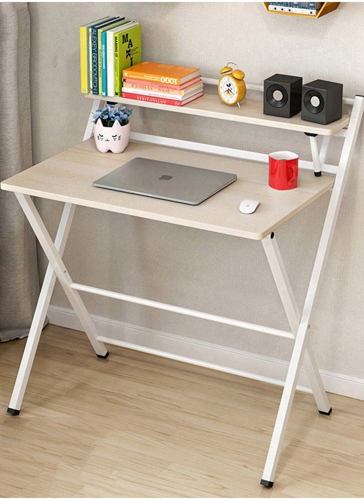 Chulovs - Small Folding Desk, Computer Desk, Writing Desk, Lazy Foldable Table, Laptop Desk, Home Office Desk for Small Space - Image 1