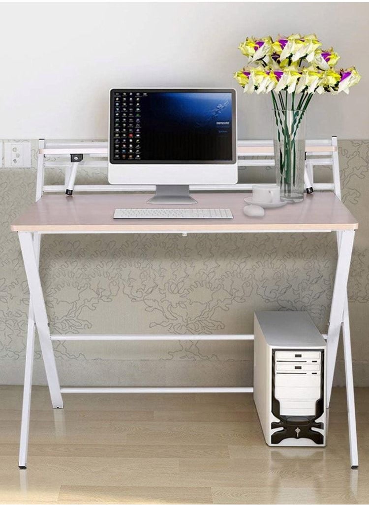 Chulovs - Small Folding Desk, Computer Desk, Writing Desk, Lazy Foldable Table, Laptop Desk, Home Office Desk for Small Space - Image 1