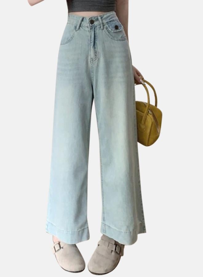YUNIQEE Blue Straight Fit High-Rise Light Fade Jeans - Image 3