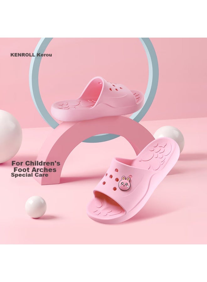 Kenroll Kids Non-slip Slippers Home Casual Bathroom Cartoon Sandals Mint Green 29.5 - Image 2