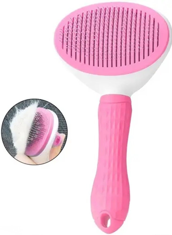 Knox Powering Generations Knox Self-Cleaning Slicker Brush for Dogs & Cats 2-in-1 Grooming, & Massaging Tool with Soft Stainless Steel Bristles, Non-Slip Handle, Easy Fur Removal, Ideal for Long & Short Hair - Image 3