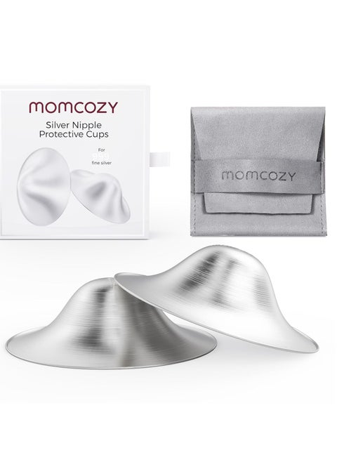 999 Silver Nursing Cups, Hole-Free Design, 999 Silver Nipple Shields, Breastfeeding Essentials, Silver Nipple Shields for Breastfeeding Newborns, Metal Nipple Shields Size XXL
