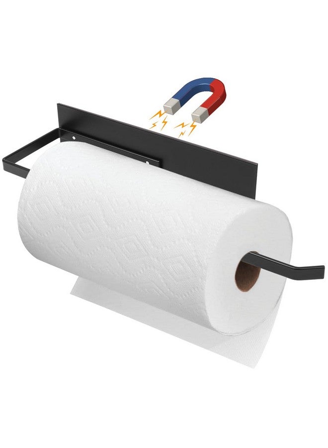 Seropy Paper Towel Holder, Magnetic Paper Towel Holder for Fridge, Toilet Paper Roll Holder Magnet Towel Rack Wall Mount Fridge Organizer for Paper Towels Rolls Bathroom Pantry RV Kitchen Storage - Image 1