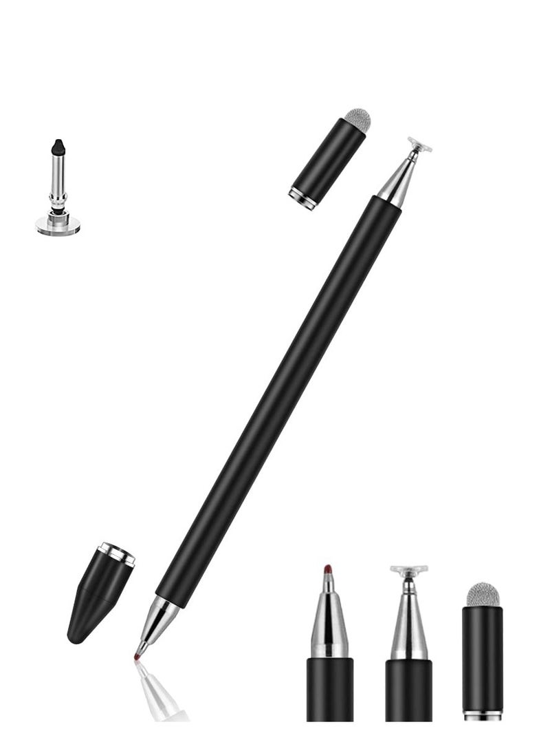 Stylus for iPad, Stylus Magnetic Disc Universal Stylus Pens Touch Screens for Apple/iPhone/iPad pro/Mini/Air/Android/Microsoft/Surface All Capacitive Touch Screens - Black - Image 1