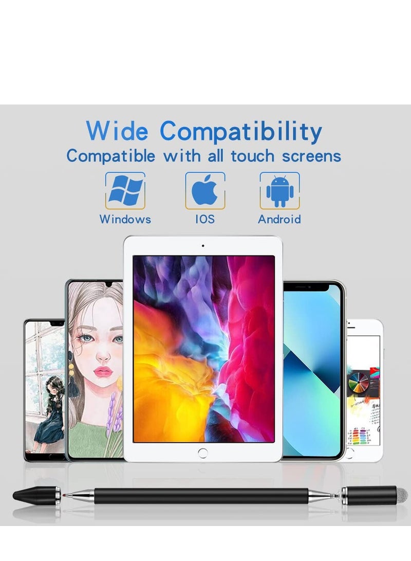 Stylus for iPad, Stylus Magnetic Disc Universal Stylus Pens Touch Screens for Apple/iPhone/iPad pro/Mini/Air/Android/Microsoft/Surface All Capacitive Touch Screens - Black - Image 2