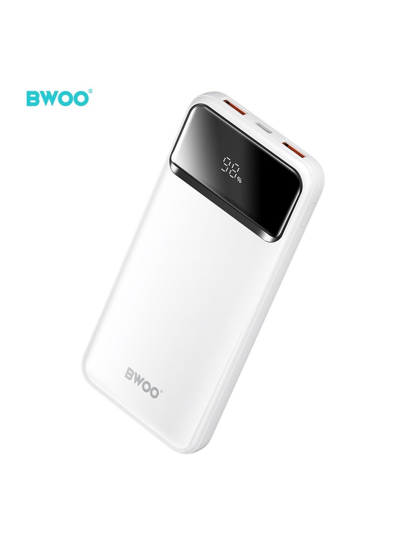 BWOO Qc 22.5W + Pd 20W Fast Charging Power Bank 10000Mah White - Image 2