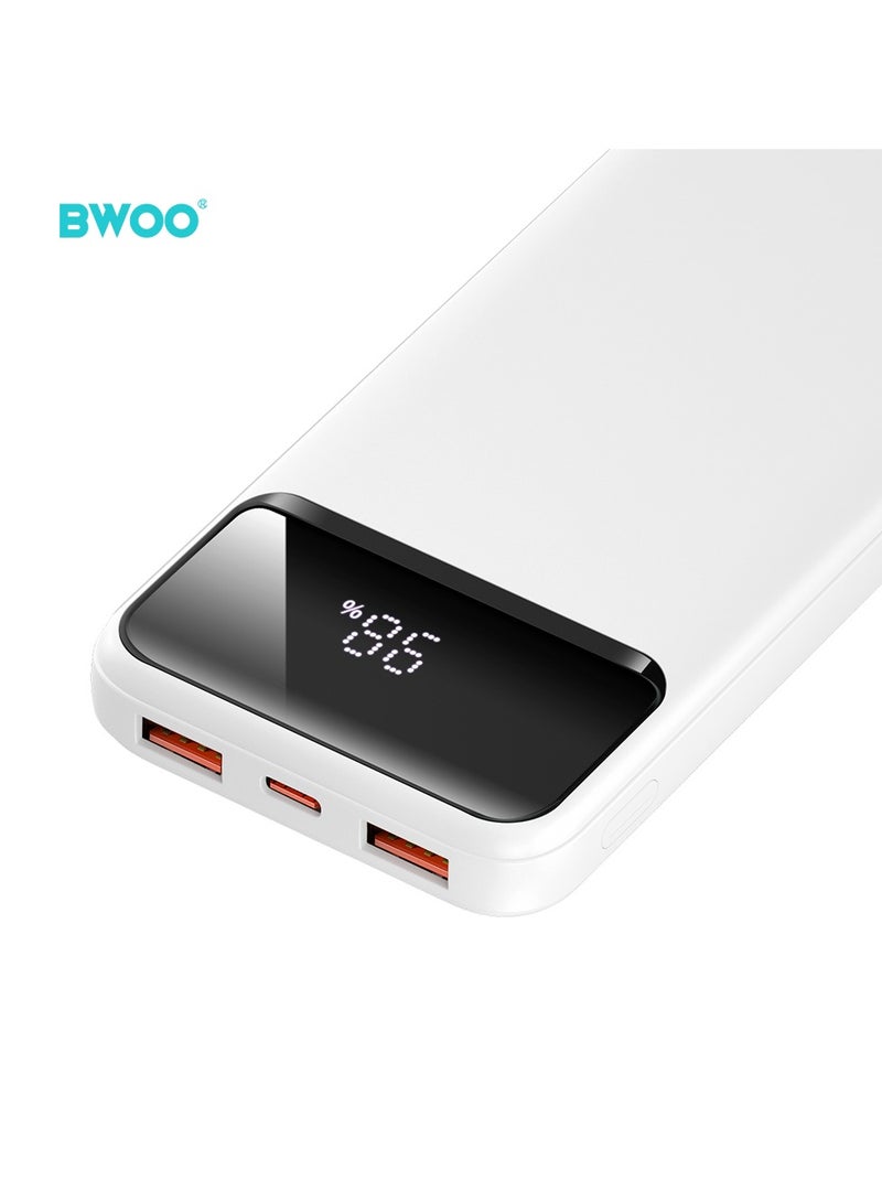 BWOO Qc 22.5W + Pd 20W Fast Charging Power Bank 10000Mah White - Image 3