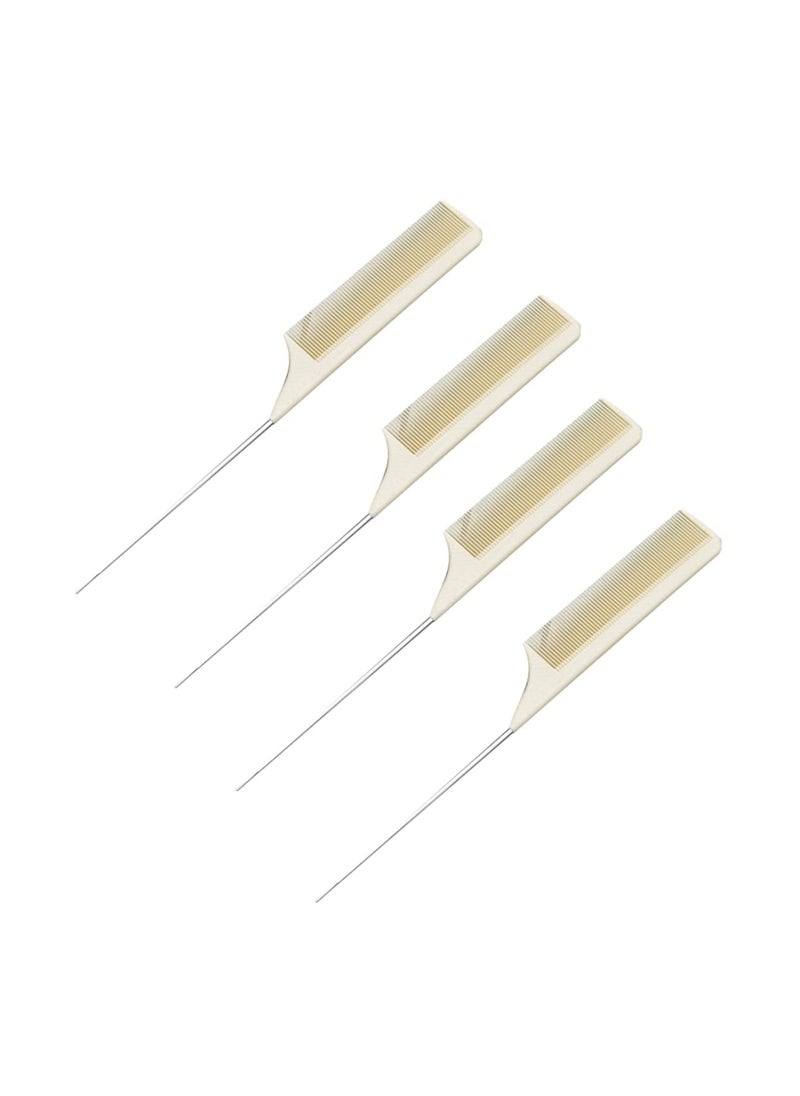 KALLORY - KALLORY 4pcs Haircutting Comb Static Picking Combs Steel Needle Tail Portable Updo Hair Combs Special Hairdressing Pointed Tail Combs for Home Salon - Image 1